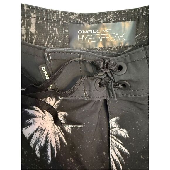 O’Neill Men’s Hyperfreak Heat Block Striped Black Gray Swim Boardshorts 42 - Picture 12 of 15